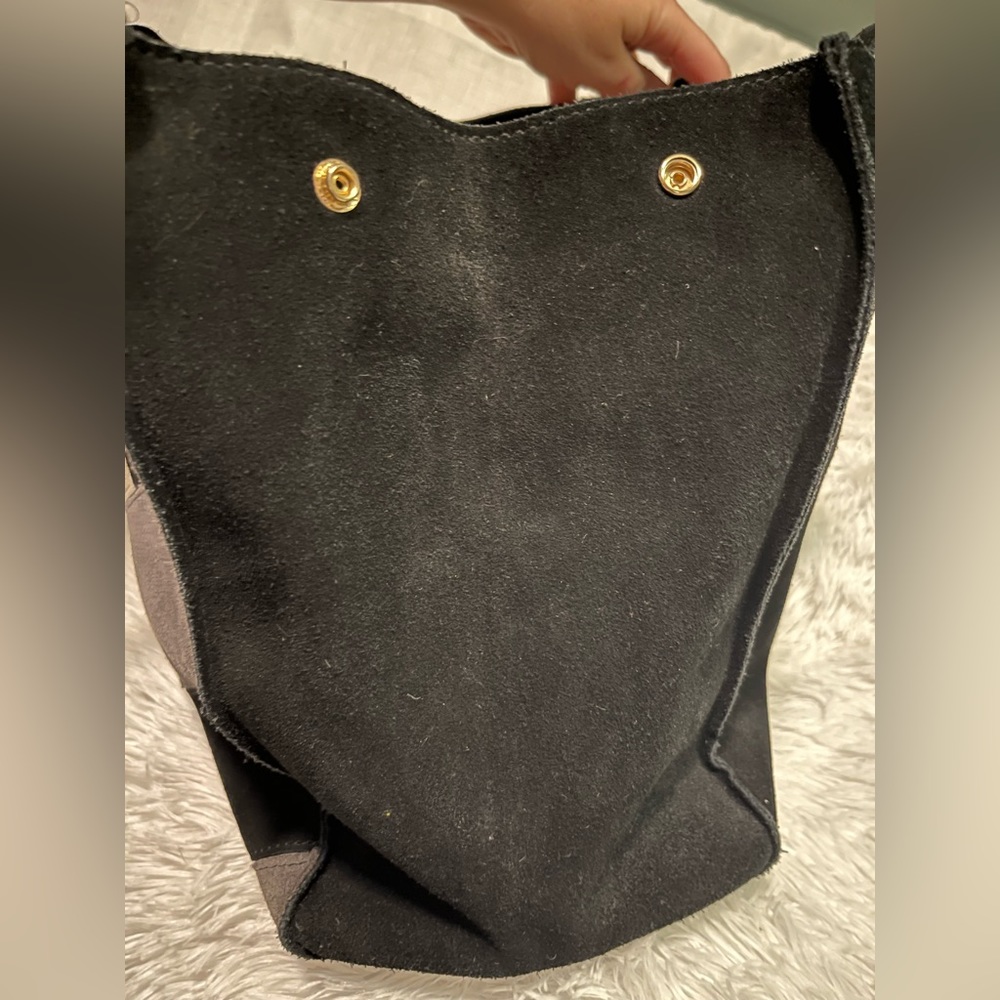 Emma Fox suede patchwork bag - Picture 12 of 16
